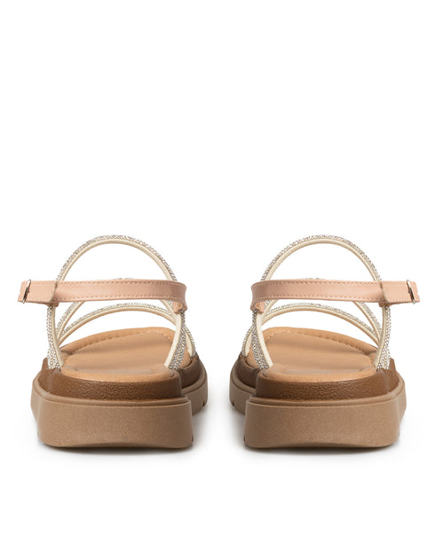 Sandalia Plana Chunky Tiras Brillos 3154036